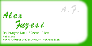 alex fuzesi business card
